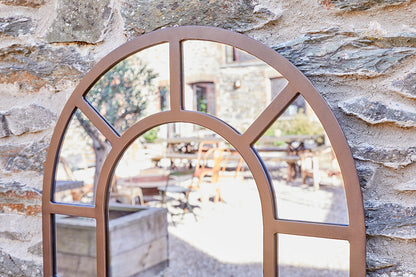 Amaga Arched Outdoor Mirror - Antique Black