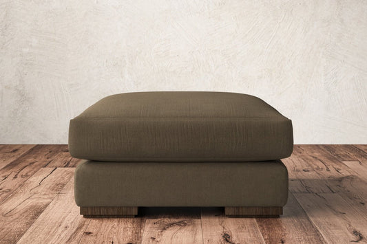 Guddu Medium Footstool - Brera Linen Chestnut