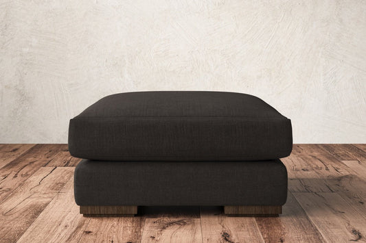 Guddu Medium Footstool - Brera Linen Espresso