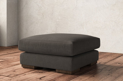 Guddu Medium Footstool - Brera Linen Granite