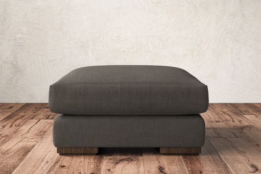 Guddu Medium Footstool - Brera Linen Granite